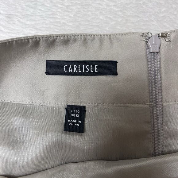 Vintage Carlisle 100% Silk Pleated Animal Print Skirt 10 Glam Mob Wives Retro - Picture 9 of 11